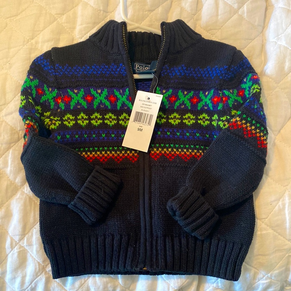 Polo by Ralph Lauren new winter sweater for baby boy. Size 9 month, fits large.
